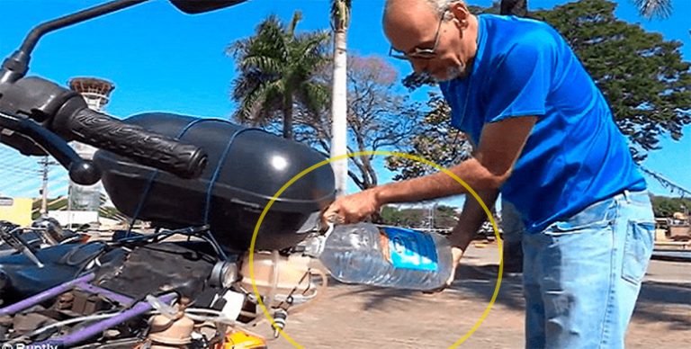 Brasileño invento una motocicleta que viaja 500 Km con solo 1 Litro de agua