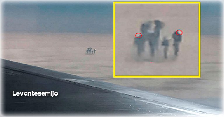 ¿Fotografiaron desde la ventana de un avión a cuatro gigantes caminando sobre las nubes?